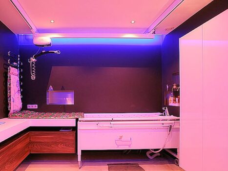 Plafondlift snoezelbakkamer Luyksgestel