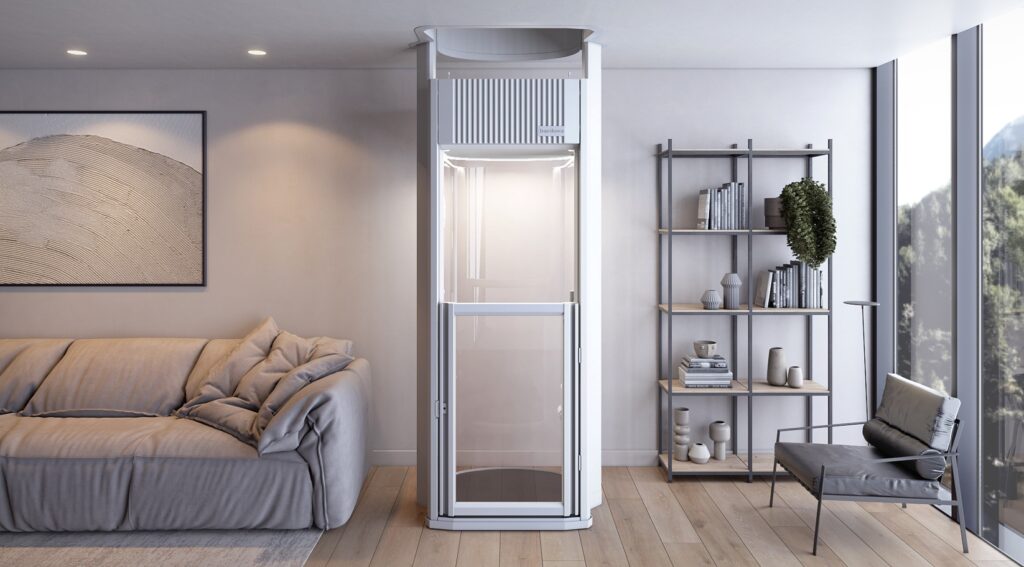 1 persoons huislift volledig transparant, leverbaar in verschillende kleuren